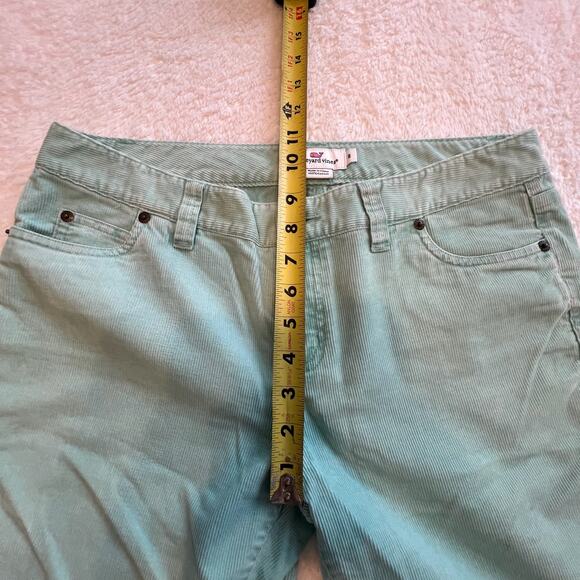Vineyard Vines Women's 100% Cotton Mint Green Corduroy Pants Size 8 Preppy - Picture 6 of 8